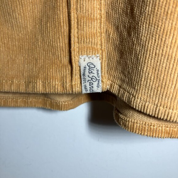 OLD RANCH Women's Size Medium Corduroy Coat Jacket Mustard Yellow With Pockets - Picture 9 of 10